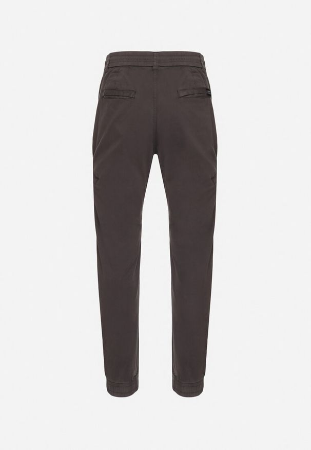 Born2be - Szare Spodnie w Stylu Cargo z Bawełny z Kieszonkami Alimaria. Kolor: szary. Materiał: bawełna