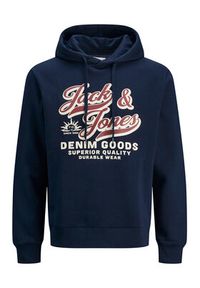Jack & Jones Bluza Logo 12279649 Granatowy Regular Fit. Kolor: niebieski. Materiał: syntetyk #4