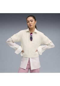 Puma - Damska koszulka polo PUMA Class o luźnym kroju PUMA. Typ kołnierza: polo. Kolor: beżowy, wielokolorowy, biały. Styl: sportowy #1