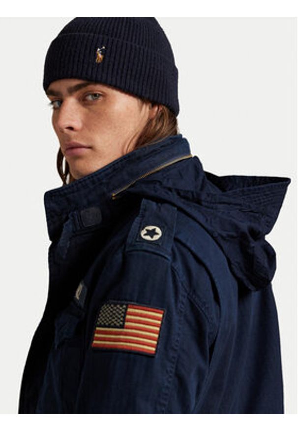 Polo Ralph Lauren Kurtka przejściowa 710968704001 Granatowy Regular Fit. Typ kołnierza: polo. Kolor: niebieski. Materiał: bawełna