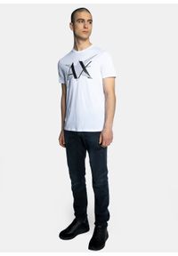 Koszulka męska biała Armani Exchange 3LZTFD ZJ8EZ 1100. Kolor: biały