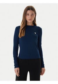 Guess Bluzka V6RI00 KD741 Granatowy Slim Fit. Kolor: niebieski. Materiał: bawełna #1
