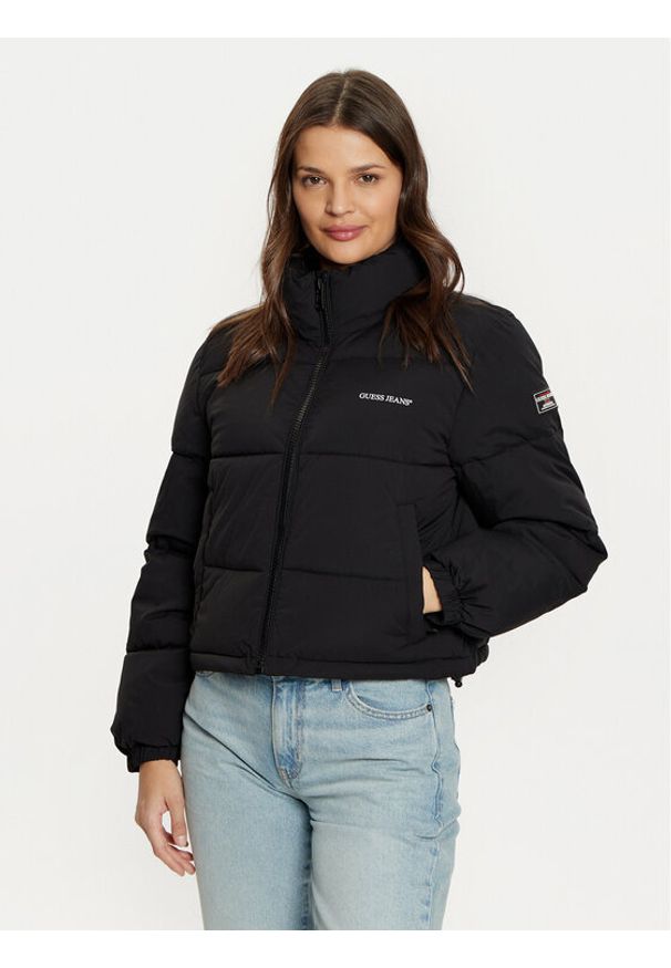 Guess Jeans Kurtka zimowa W4BL20 WGII2 Czarny Regular Fit. Kolor: czarny. Materiał: syntetyk. Sezon: zima