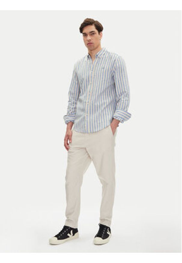 Mustang Koszula Rawlins 1016249 Błękitny Slim Fit. Kolor: niebieski. Materiał: bawełna