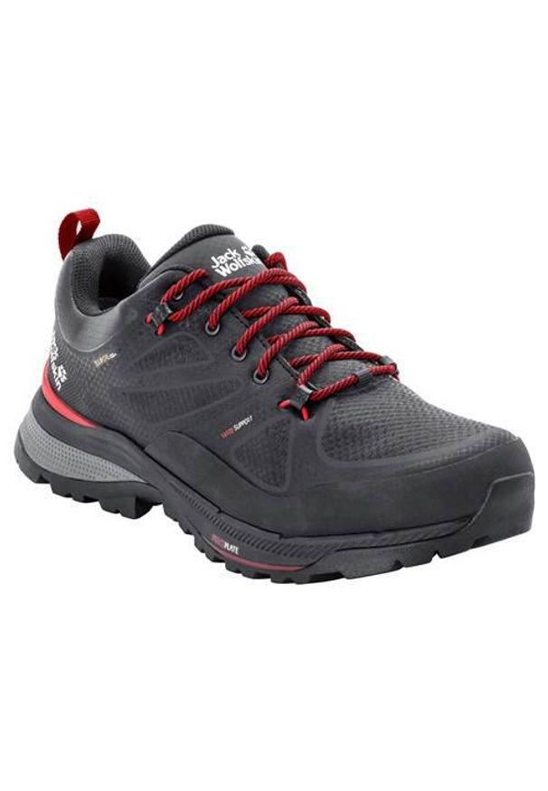 Buty trekkingowe męskie Jack Wolfskin Force Striker Texapore Low. Kolor: wielokolorowy, szary, zielony. Materiał: skóra, materiał, syntetyk. Szerokość cholewki: normalna. Sport: turystyka piesza