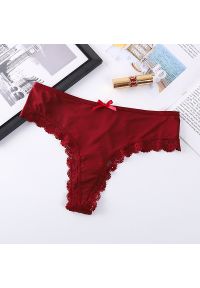 Intica - figi z wycięciem koronkowe eleganckie Friedlinde. Kolor: czerwony. Materiał: koronka