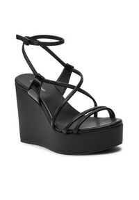 Calvin Klein Sandały Wedge Sandal 70 Lth HW0HW01952 Czarny. Kolor: czarny