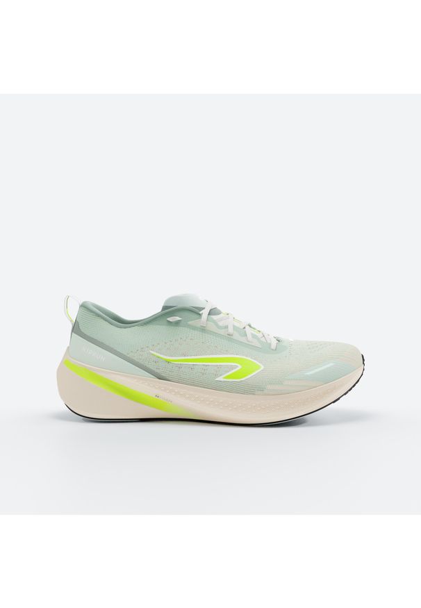 KIPRUN - Buty do biegania damskie Kiprun Cushion 500. Kolor: wielokolorowy, beżowy, niebieski, zielony. Szerokość cholewki: normalna