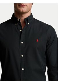 Polo Ralph Lauren Koszula 710928254006 Czarny Slim Fit. Typ kołnierza: polo. Kolor: czarny. Materiał: bawełna #5