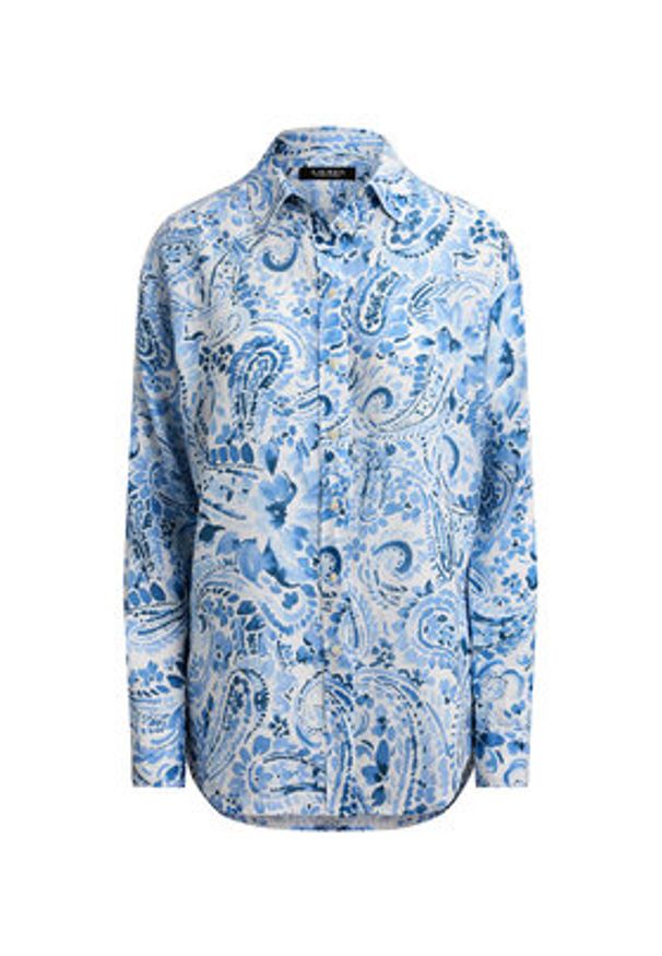 Lauren Ralph Lauren - LAUREN RALPH LAUREN Koszula 200P08926001 Niebieski jasny Relaxed Fit. Kolor: niebieski. Materiał: len