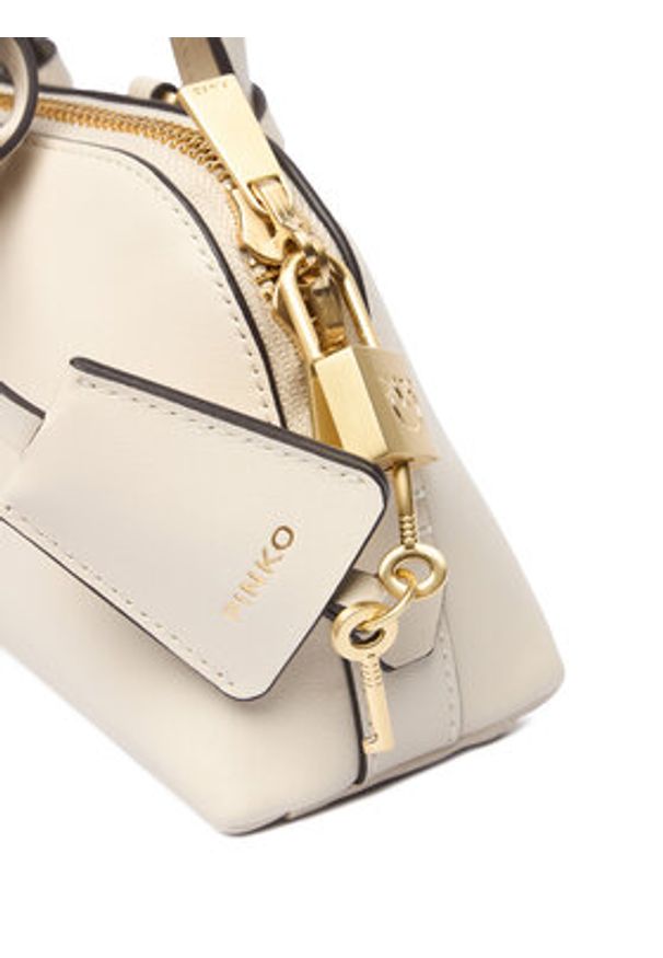 Pinko - PINKO Torebka Bowling Bag Baguette AI 25-26 PLTT 105334 A0QO Écru. Materiał: skórzane