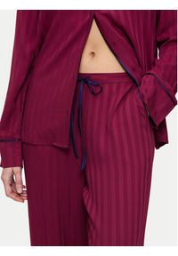 Triumph Piżama Amourette Jacquard 10225073 Bordowy Relaxed Fit. Kolor: czerwony. Materiał: wiskoza #2