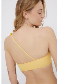 Women Secret - women'secret Biustonosz kąpielowy kolor żółty miękka miseczka. Kolor: żółty. Materiał: dzianina #5