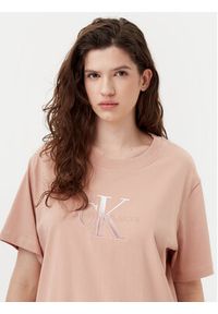 Calvin Klein Jeans T-Shirt Monologo J20J224798 Beżowy Relaxed Fit. Kolor: beżowy. Materiał: bawełna #3