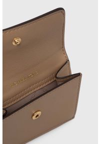 MICHAEL Michael Kors portfel skórzany damski kolor brązowy. Kolor: beżowy. Materiał: skóra #6