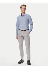Calvin Klein Koszula LV019EU146 Niebieski jasny Slim Fit. Kolor: niebieski. Materiał: syntetyk, bawełna #5