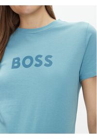 BOSS T-Shirt 50501139 Błękitny Regular Fit. Kolor: niebieski. Materiał: bawełna #4