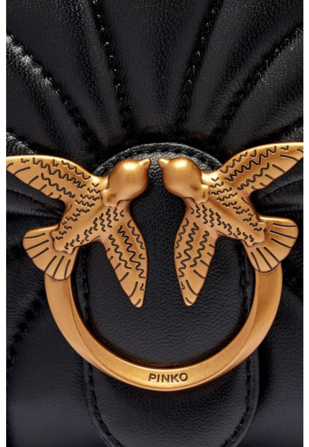 Pinko - PINKO Czarna torebka Love Puff Mini CL AW25. Kolor: czarny. Materiał: skórzane, pikowane. Styl: elegancki