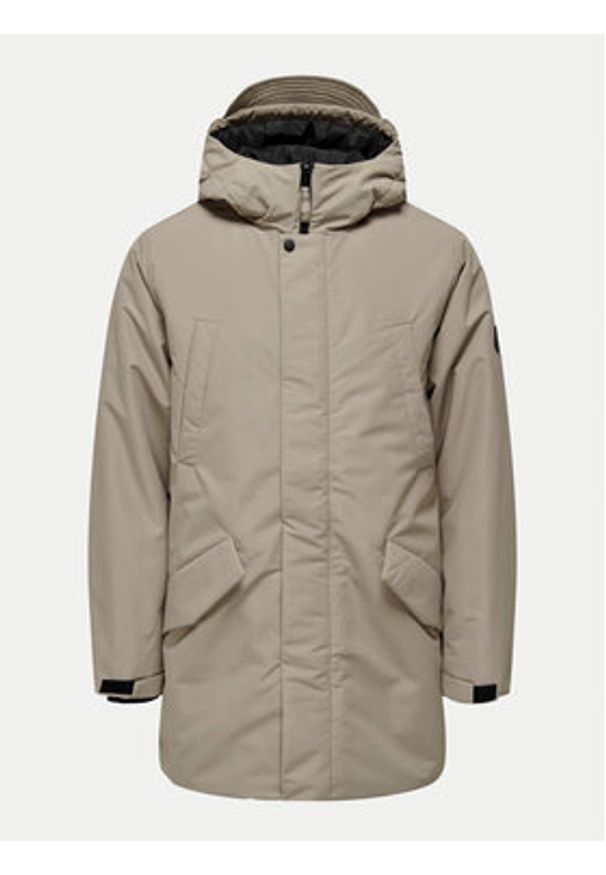 Only & Sons Kurtka zimowa 22025871 Beżowy Regular Fit. Kolor: beżowy. Materiał: syntetyk. Sezon: zima