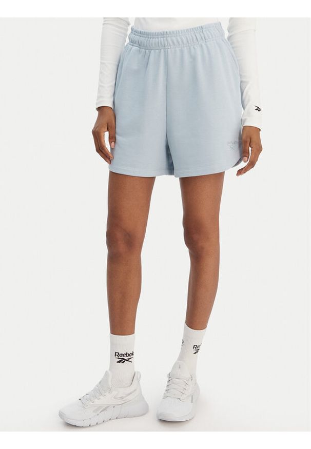Reebok Szorty sportowe Karin RK25504CCW Błękitny Regular Fit. Kolor: niebieski. Materiał: bawełna