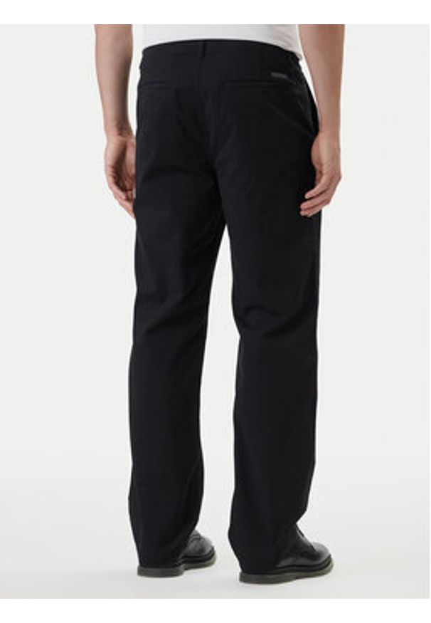 Calvin Klein Jeans Chinosy 90's LV04RF619G Czarny Straight Fit. Kolor: czarny. Materiał: bawełna