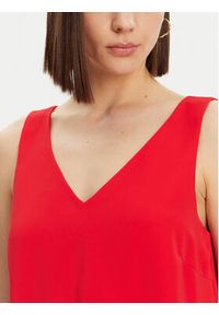 Pieces Top Franan 17146424 Czerwony Regular Fit. Kolor: czerwony. Materiał: syntetyk #3