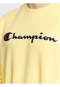 Champion Bluza Embroided Script Logo 217859 Żółty Regular Fit. Kolor: żółty. Materiał: bawełna #5