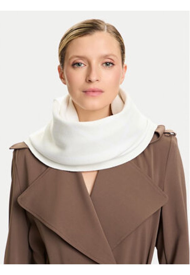 Calvin Klein Szalik Emblem Aop Jcq Fine Rib Scarf LV04D8051G Biały. Kolor: biały. Materiał: wiskoza
