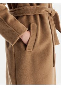 Weekend Max Mara Płaszcz wełniany Tempera 2525016082 Brązowy Regular Fit. Kolor: brązowy. Materiał: wełna #4