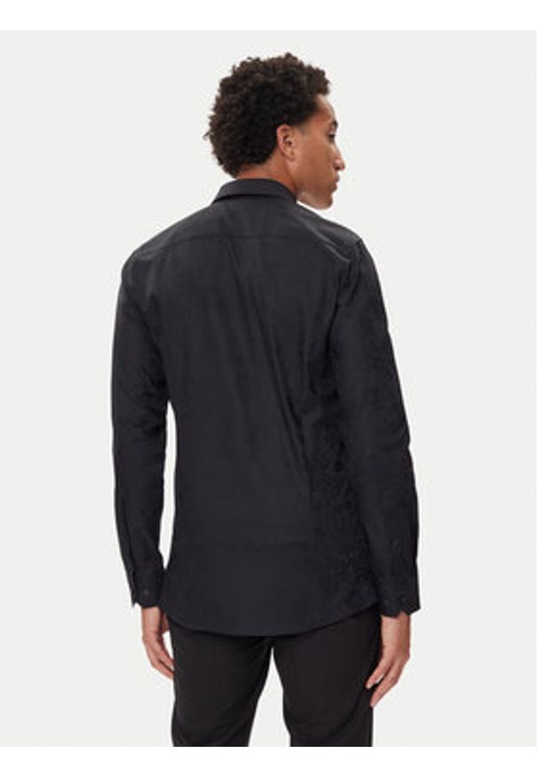 Hugo - HUGO Koszula Elisha02 50544981 Czarny Slim Fit. Kolor: czarny. Materiał: syntetyk