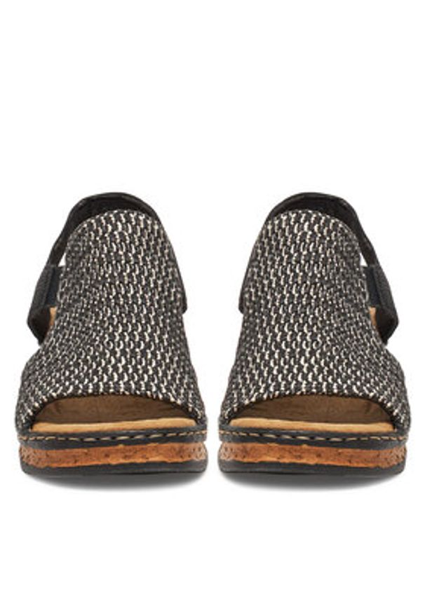 Rieker Sandały 62971-00 Czarny. Kolor: czarny. Materiał: syntetyk, materiał