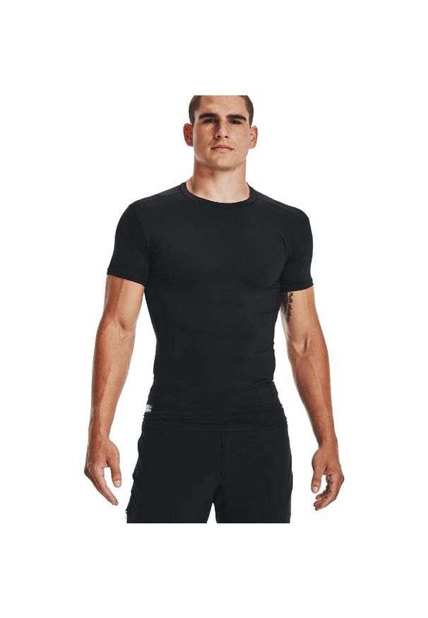 Koszulka męska Under Armour Tactical HeatGear Compression SS. Kolor: czarny. Sport: bieganie
