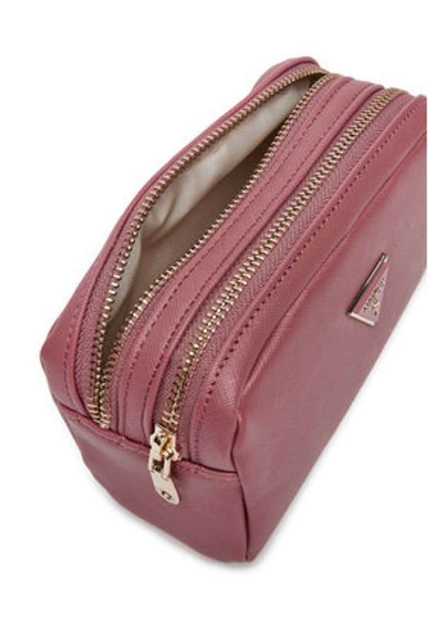 Guess Kosmetyczka Double Zip PW1576 P3373 Różowy. Kolor: różowy. Materiał: skóra