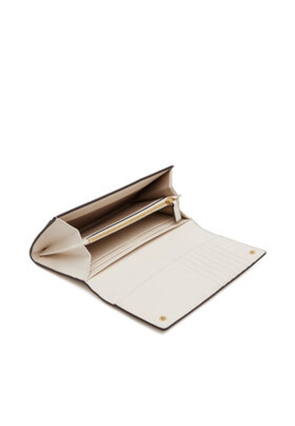 Elisabetta Franchi Duży Portfel Damski PF02A51E2 193 Écru. Materiał: skóra