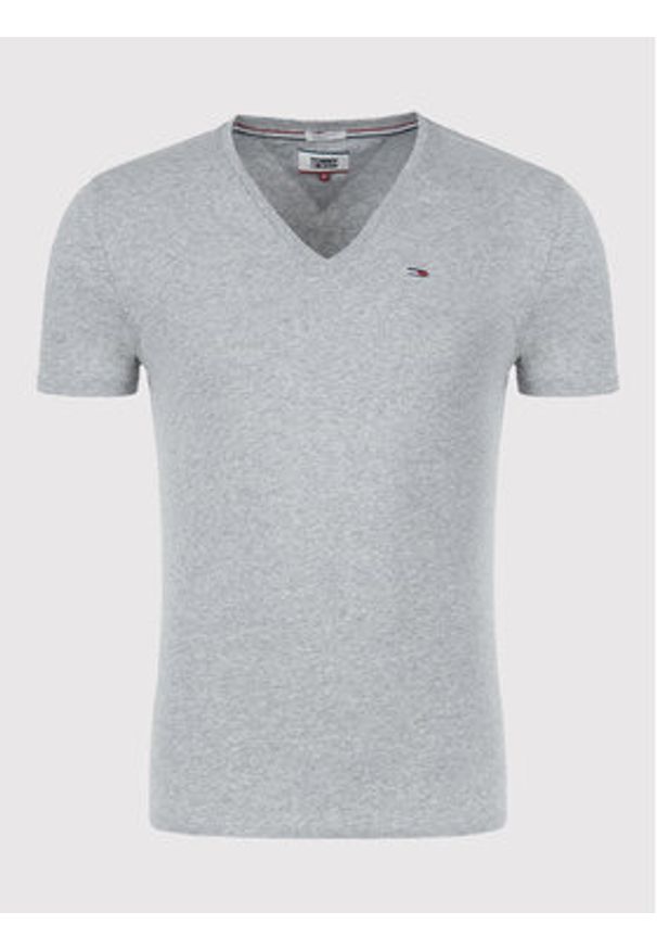 Tommy Jeans T-Shirt DM0DM04410 Szary Regular Fit. Kolor: szary. Materiał: bawełna