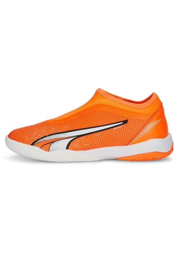 Buty Puma Ultra Match Ll It Mid Jr Ultra, Dzieci. Kolor: pomarańczowy. Materiał: materiał. Sport: piłka nożna