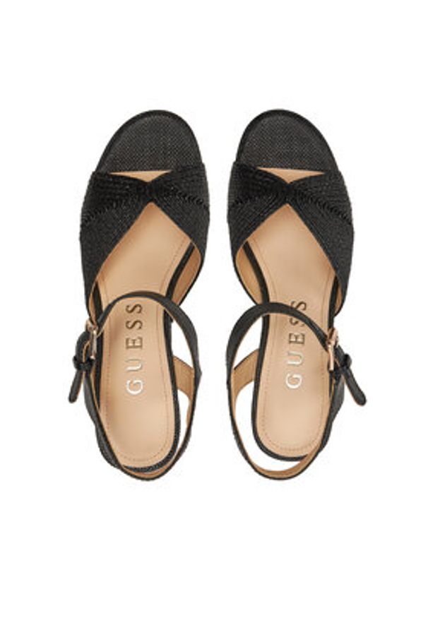 Guess Sandały Starla FLTSTA ELE03 Czarny. Kolor: czarny