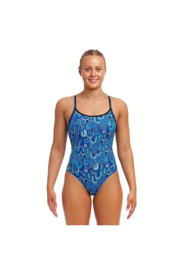 FUNKITA - Strój kąpielowy damski jednoczęściowy na basen plażę Funkita. Kolor: niebieski