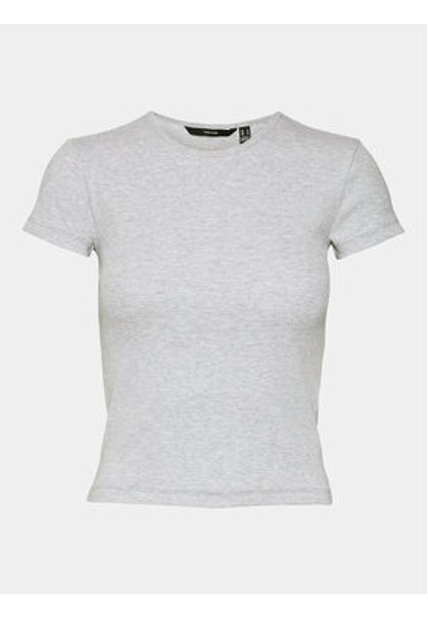 Vero Moda T-Shirt Chloe 10306894 Szary Tight Fit. Kolor: szary. Materiał: bawełna