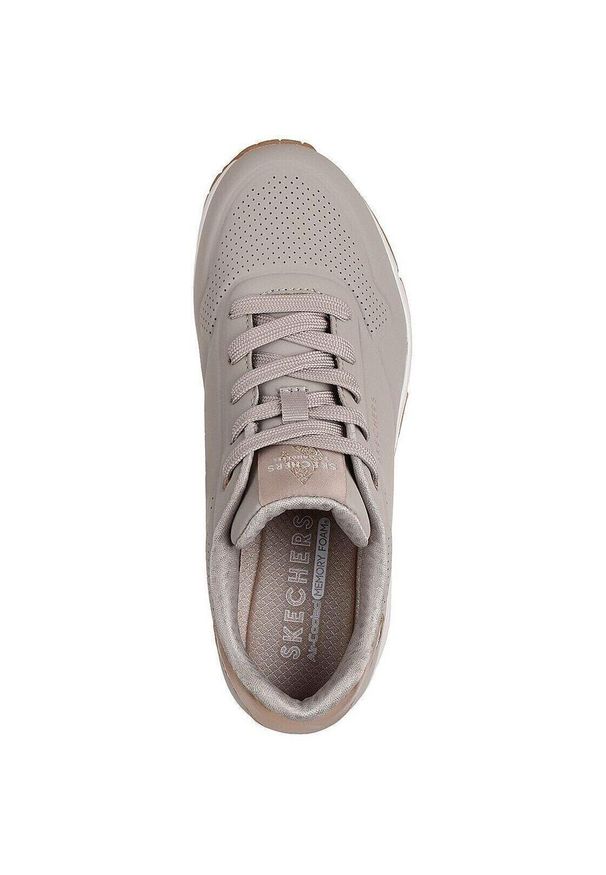 skechers - Adidasy Skechers Uno - Golden Air, Kobiety. Kolor: szary. Materiał: syntetyk, materiał. Sport: fitness
