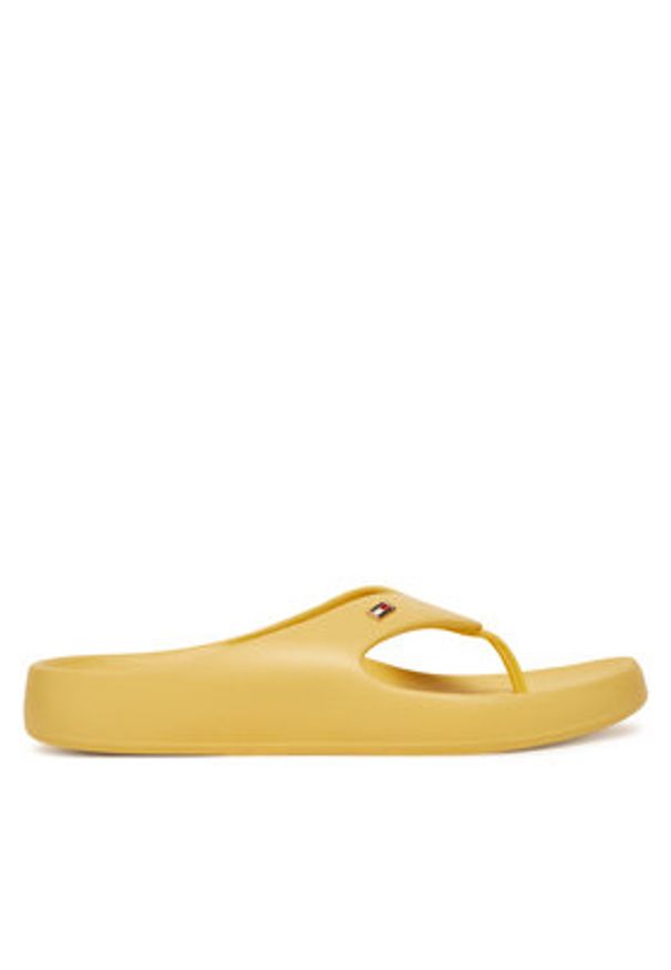 TOMMY HILFIGER - Tommy Hilfiger Japonki Comfort Beach Sandal FW0FW08522 Żółty. Kolor: żółty