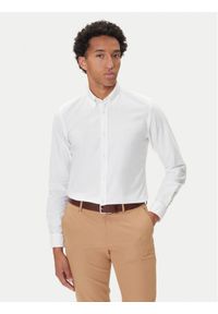 BOSS Koszula H-Roan 50544951 Biały Slim Fit. Kolor: biały. Materiał: bawełna