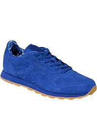 Buty do chodzenia dziewczęce, Reebok Classic Leather TDC. Kolor: niebieski. Model: Reebok Classic. Sport: turystyka piesza
