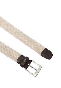 TOMMY HILFIGER - Tommy Hilfiger Pasek Męski Adan 3.5 Elastic AM0AM13824 Beżowy. Kolor: beżowy. Materiał: materiał #3