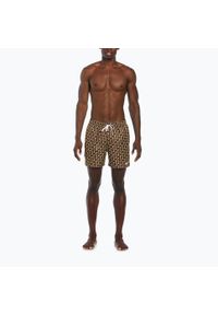 Nike Swim - Szorty kąpielowe męskie Nike Swoosh Link 5" Volley. Kolor: brązowy