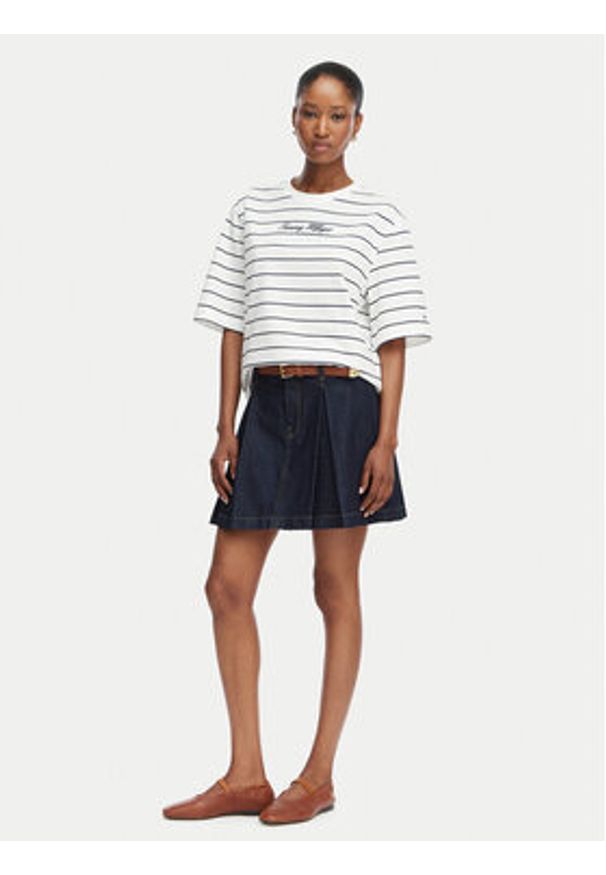TOMMY HILFIGER - Tommy Hilfiger T-Shirt Classic WW0WW50948 Biały Relaxed Fit. Kolor: biały. Materiał: bawełna