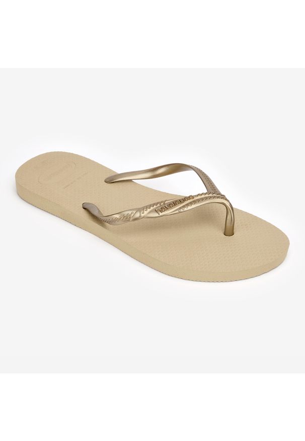 Japonki damskie Havaianas Fantasia. Okazja: na plażę. Kolor: beżowy. Materiał: kauczuk, syntetyk