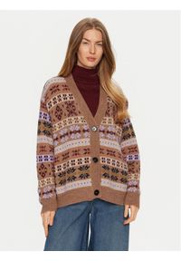 Weekend Max Mara Kardigan Eccelso 2425346062 Brązowy Relaxed Fit. Kolor: brązowy. Materiał: wełna, syntetyk