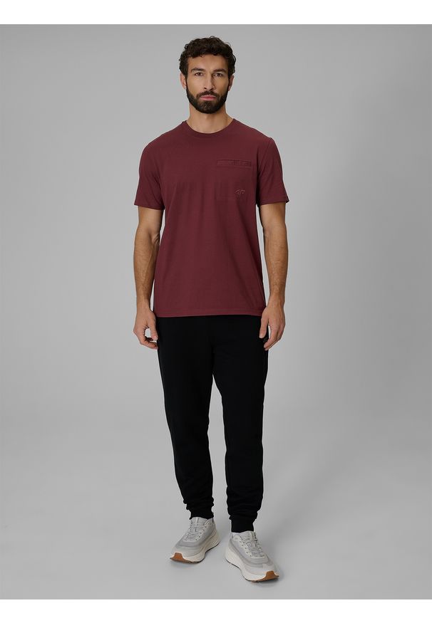 4f - 4F Spodnie dresowe joggery męskie - czarne M. Kolor: czarny. Materiał: dresówka