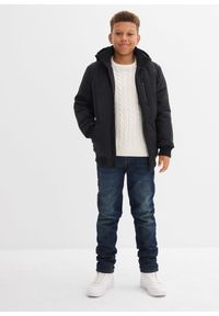 bonprix - Gruby sweter ze wzorem w warkocze, z bawełny organicznej nadającej się do recyklingu. Kolor: biały. Materiał: bawełna #3